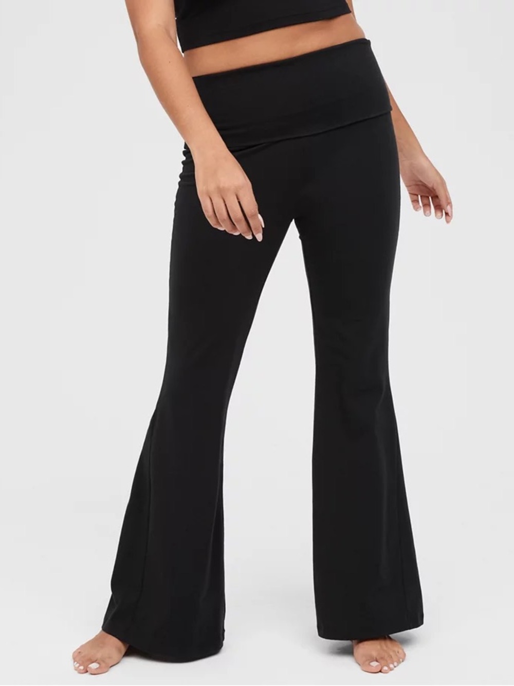Flare OFFLINE by Aerie Real Me High-Waisted Foldover Super Flare Leggings